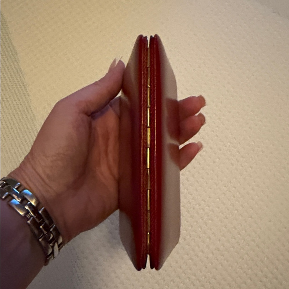 French Vintage Le Tanneur Red Photo Momento Case - Picture 9 of 9
